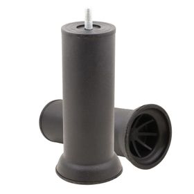 Badem10 M8 Civatalı İnce Diş Siyah 15 cm 8 Adet Mobilya Baza Metal Kanepe Koltuk Destek Ayağı