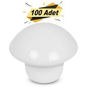 Badem10 Mantar Düğme 100 Adet Beyaz Çekmece Dolap Kapak Kulpu