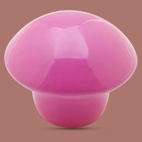 Badem10 Mantar Düğme Çekmece Bebek Çocuk Genç Odası Dolap Kapak Pembe Metal Kulp