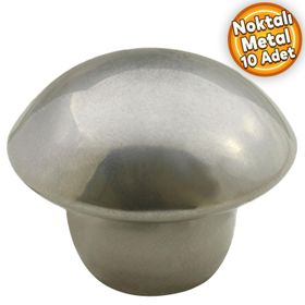 Badem10 Mantar Düğme Çekmece Dolap Kapak Krom 10 Adet Kulp
