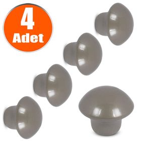 Badem10 Mantar Düğme Saten 4 Adet Çekmece Dolap Kapak Kulbu