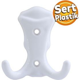 Badem10 Martı Duvar Vestiyer Beyaz Renk Plastik Portmanto Dolap Elbise Askılığı