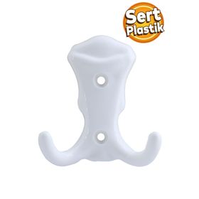 Badem10 Martı Duvar Vestiyer Beyaz Renk Plastik Portmanto Dolap Elbise Askılığı