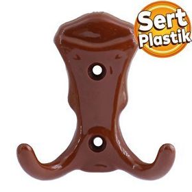 Badem10 Martı Duvar Vestiyer Kahverengi Renk Plastik Portmanto Dolap Elbise Askılığı
