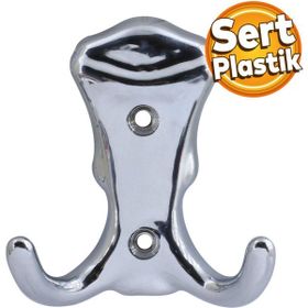 Badem10 Martı Duvar Vestiyer Krom Renk Plastik Portmanto Dolap Elbise Askılığı