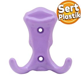 Badem10 Martı Duvar Vestiyer Lila Renk Plastik Portmanto Dolap Elbise Askılığı