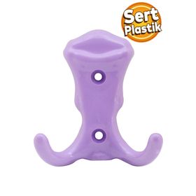 Badem10 Martı Duvar Vestiyer Lila Renk Plastik Portmanto Dolap Elbise Askılığı