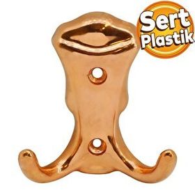 Badem10 Martı Duvar Vestiyer Portmanto Bakır Renk Plastik Dolap Elbise Askılığı