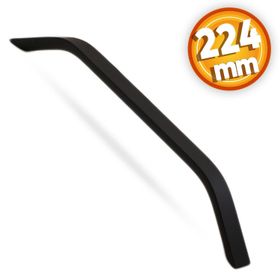 Badem10 Mat Siyah Metal 224 mm Mobilya Dolap Kapak Çekmece Kulpu