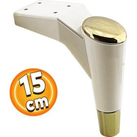 Badem10 Maya Lüks 15 cm Krem Gold Baza Mobilya Kanepe Sehpa TV Ünitesi Koltuk Ayağı