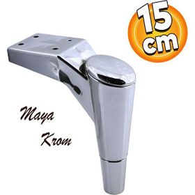 Badem10 Maya Lüks 15 cm Krom Baza Mobilya Kanepe Sehpa Tv Ünitesi Koltuk Ayağı