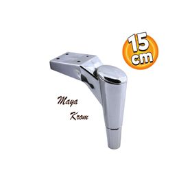 Badem10 Maya Lüks 15 cm Krom Baza Mobilya Kanepe Sehpa Tv Ünitesi Koltuk Ayağı