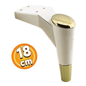 Badem10 Maya Lüks 18 cm Krem Gold Baza Mobilya Kanepe Sehpa TV Ünitesi Koltuk Ayağı