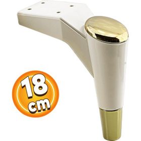 Badem10 Maya Lüks 18 cm Krem Gold Baza Mobilya Kanepe Sehpa TV Ünitesi Koltuk Ayağı