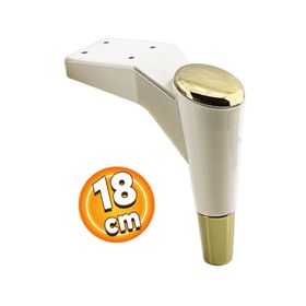 Badem10 Maya Lüks 18 cm Krem Gold Baza Mobilya Kanepe Sehpa TV Ünitesi Koltuk Ayağı