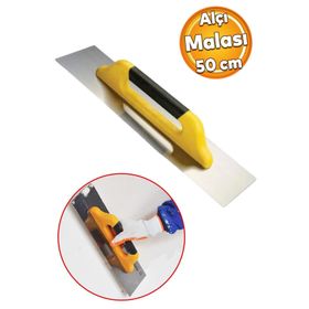 Badem10 Metal Plastik Sap Sağlam Düz Alçı Mala 50 cm Harç Derz Sıva Yüzey Düzleştirme Saten Fugas Malası