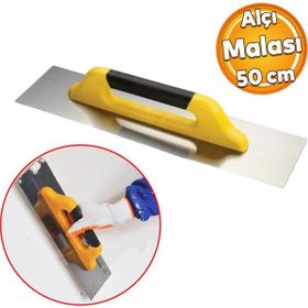 Badem10 Metal Plastik Sap Sağlam Düz Alçı Mala 50 cm Harç Derz Sıva Yüzey Düzleştirme Saten Fugas Malası