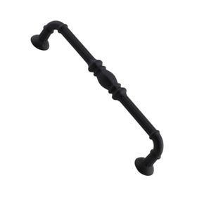 Badem10 Metax Buket Mobilya Mutfak Dolabı Çekmece Dolap Kapak Mat Siyah 128 mm Metal Kulp