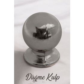 Badem10 Misket Düğme Füme Metal Çekmece Dolap Kapak Kulpu
