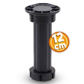Badem10 Mobilya Ayarlanabilir 12 cm Siyah Dolap TV Ünitesi Tezgah Ayağı