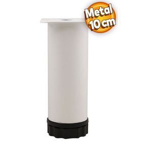 Badem10 Mobilya Kanepe Baza Koltuk Destek Ayağı Ayarlanabilir 10 cm Beyaz Metal Ayak