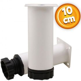 Badem10 Mobilya Kanepe Baza Koltuk Destek Ayağı Ayarlanabilir 10 cm Beyaz Metal Ayak