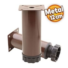 Badem10 Mobilya Kanepe Baza Koltuk Destek Ayağı Ayarlanabilir 12 cm Kahverengi Metal Ayak