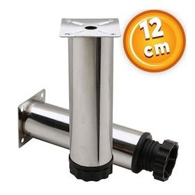 Badem10 Mobilya Kanepe Baza Koltuk Destek Ayağı Ayarlanabilir 12 cm Krom Metal Ayak
