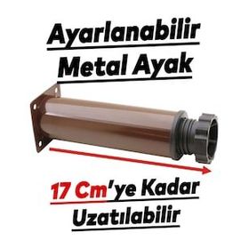 Badem10 Mobilya Kanepe Baza Koltuk Destek Ayağı Ayarlanabilir 15 cm Kahverengi Metal Ayak