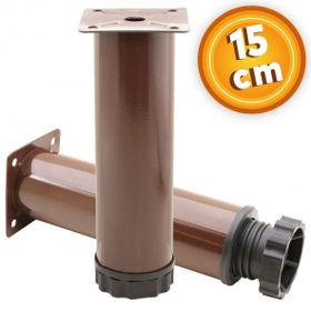 Badem10 Mobilya Kanepe Baza Koltuk Destek Ayağı Ayarlanabilir 15 cm Kahverengi Metal Ayak