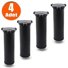 Badem10 Mobilya Kanepe Baza Koltuk Destek Ayağı Ayarlanabilir 15 cm Siyah Metal Ayak