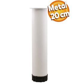 Badem10 Mobilya Kanepe Baza Koltuk Destek Ayağı Ayarlanabilir 20 cm Beyaz Metal Ayak