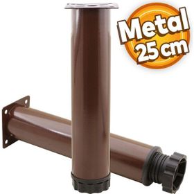 Badem10 Mobilya Kanepe Baza Koltuk Destek Ayağı Ayarlanabilir 25 cm Kahverengi Metal Ayak