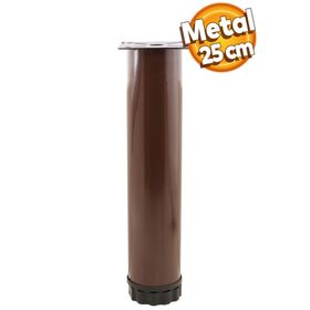 Badem10 Mobilya Kanepe Baza Koltuk Destek Ayağı Ayarlanabilir 25 cm Kahverengi Metal Ayak