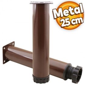 Badem10 Mobilya Kanepe Baza Koltuk Destek Ayağı Ayarlanabilir 25 cm Kahverengi Metal Ayak