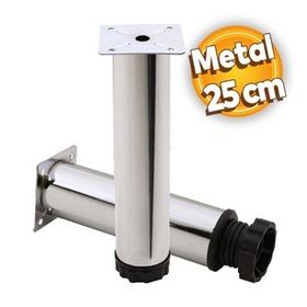 Badem10 Mobilya Kanepe Baza Koltuk Destek Ayağı Ayarlanabilir 25 cm Krom Metal Ayak