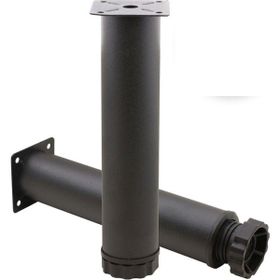 Badem10 Mobilya Kanepe Baza Koltuk Destek Ayağı Ayarlanabilir 25 cm Siyah Metal Ayak