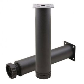 Badem10 Mobilya Kanepe Baza Koltuk Destek Ayağı Ayarlanabilir 25 cm Siyah Metal Ayak