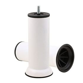 Badem10 Mobilya Kanepe Baza Koltuk Destek Ayağı M8 Civata 15 cm Beyaz Metal Ayak