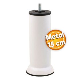 Badem10 Mobilya Kanepe Baza Koltuk Destek Ayağı M8 Civata 15 cm Beyaz Metal Ayak