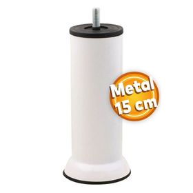 Badem10 Mobilya Kanepe Baza Koltuk Destek Ayağı M8 Civata 15 cm Beyaz Metal Ayak