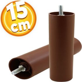 Badem10 Mobilya Kanepe Baza Koltuk Orta Destek Ayağı Ayarlanabilir 15 cm Kahverengi Metal Ayak