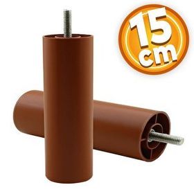 Badem10 Mobilya Kanepe Baza Koltuk Orta Destek Ayağı Ayarlanabilir 15 cm Kahverengi Metal Ayak