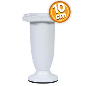Badem10 Mobilya Kanepe Baza Sehpa Ayarlanabilir 10 cm Plastik Beyaz Ayak