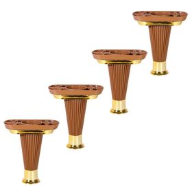 Badem10 Mobilya Kanepe Koltuk Ünite 15 cm Kahve Gold Baza Ayak