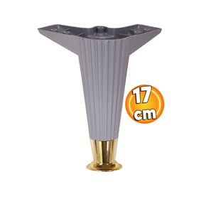 Badem10 Mobilya Koltuk Kanepe Sehpa Puf Ünite 17 cm Antrasit Gold Baza Ayak
