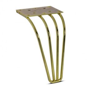 Badem10 Mobilya Koltuk Kanepe Ünite Ayağı 18 cm Altın Metal Baza Ayak