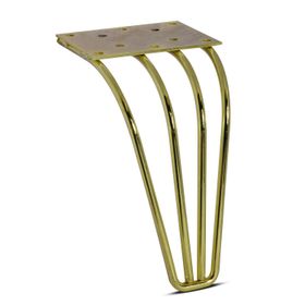 Badem10 Mobilya Koltuk Kanepe Ünite Ayağı 18 cm Altın Metal Baza Ayak