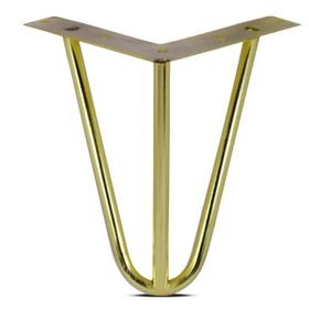 Badem10 Mobilya Koltuk Kanepe Ünite Ayağı 18 cm Altın Metal Baza Ayak