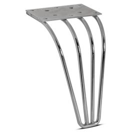 Badem10 Mobilya Koltuk Kanepe Ünite Ayağı 18 cm Krom Metal Baza Ayak